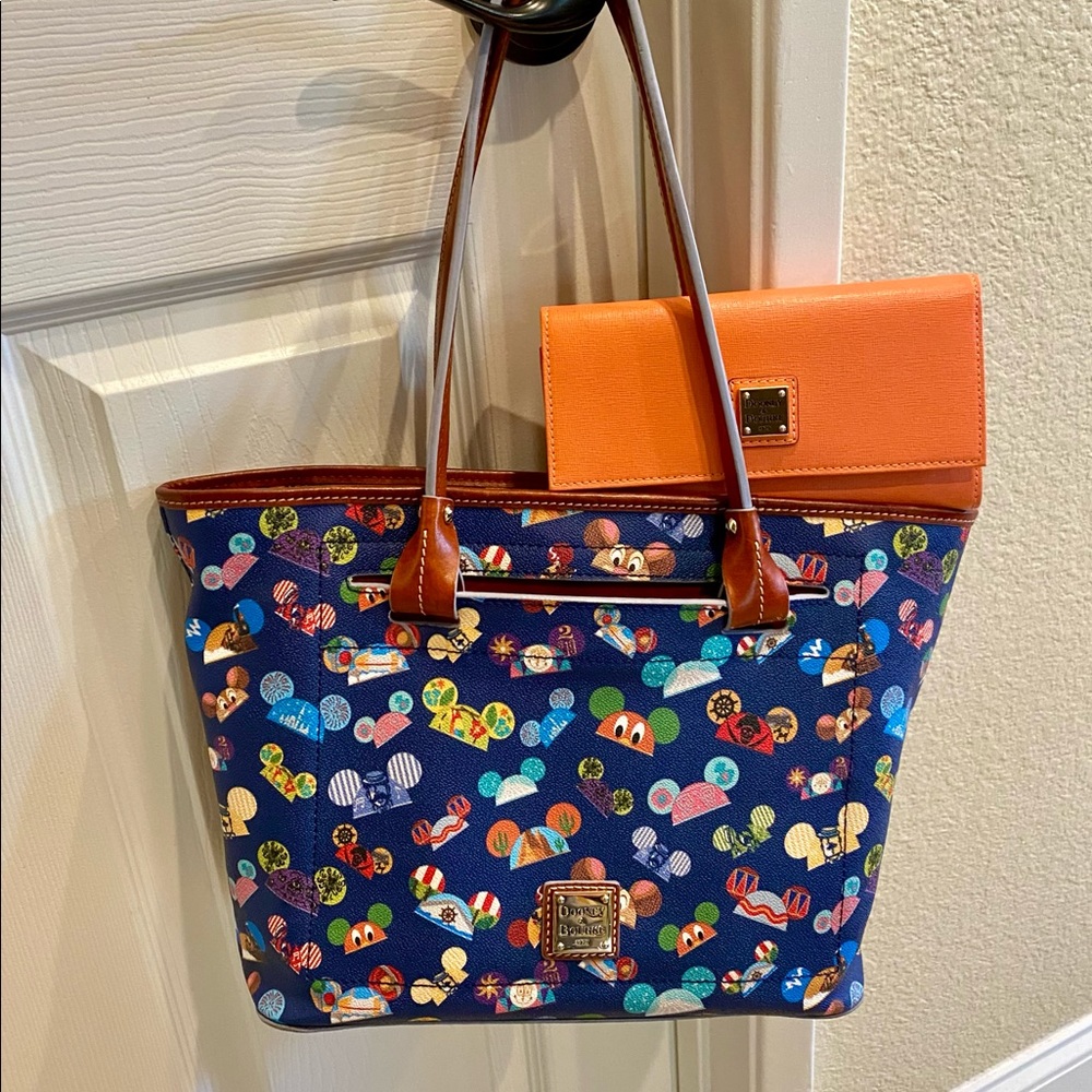 Dooney & Bourke: “I am Ears" or "Ear Hat" Disney Tote AND Coordinating 🍊 Wallet